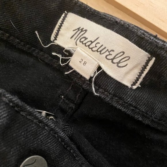 Madewell black zip front jean skirt size 28/6 - Picture 2 of 3